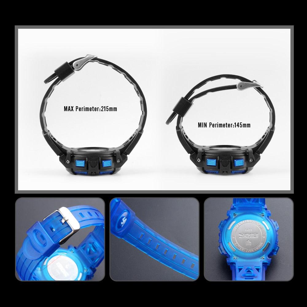 Sport Children Watch Waterproof LED Digital Kids Watches Luxury Electronic Watch Digital Sport Watches Outdoor Waterproof LED 7 Color Lights Electronic Watches For Girls Boys With Alarm Stopwatch Child Wrist Watch