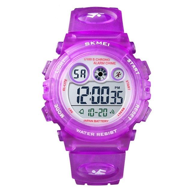 Sport Children Watch Waterproof LED Digital Kids Watches Luxury Electronic Watch Digital Sport Watches Outdoor Waterproof LED 7 Color Lights Electronic Watches For Girls Boys With Alarm Stopwatch Child Wrist Watch